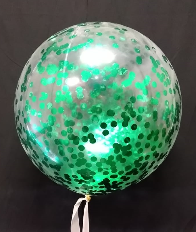 Ballon Aluminium Standard Rond Confetti Anniversaire 60 Ans (43cm) -   par Feestwinkel.be - 100% belge - Créations de ballons  - Send-a-Balloon